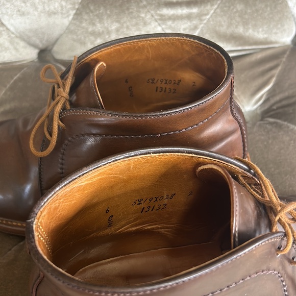 Alden Barrie cigar chukka leather lace up ankle boots men’s sz 6 C/E - Picture 10 of 12